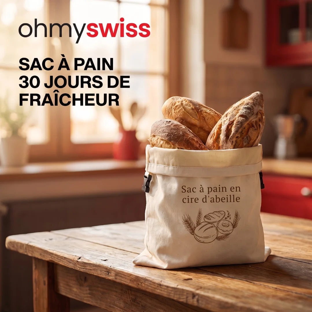 Sac à pain en cire d'abeille Ohmyswiss