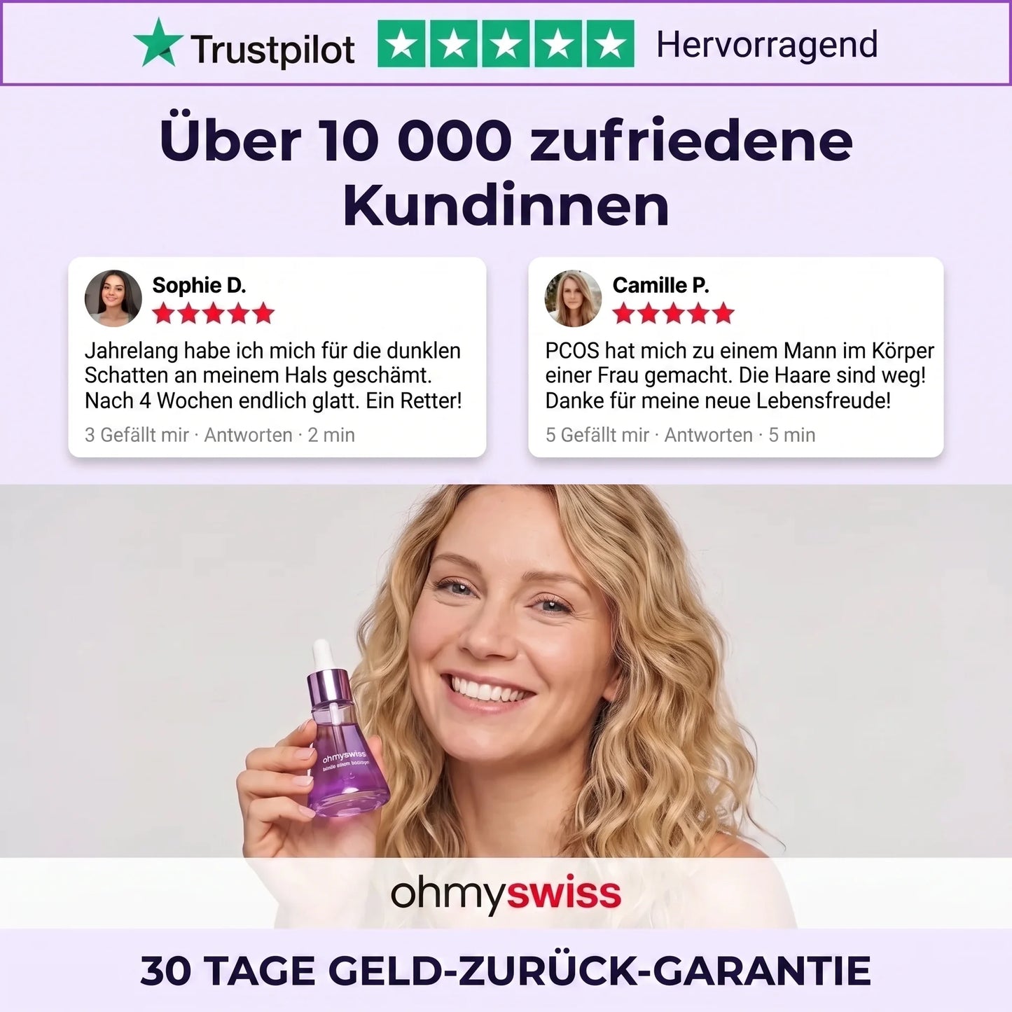OhMySwiss Pflanzen-Serum gegen Haarnachwuchs