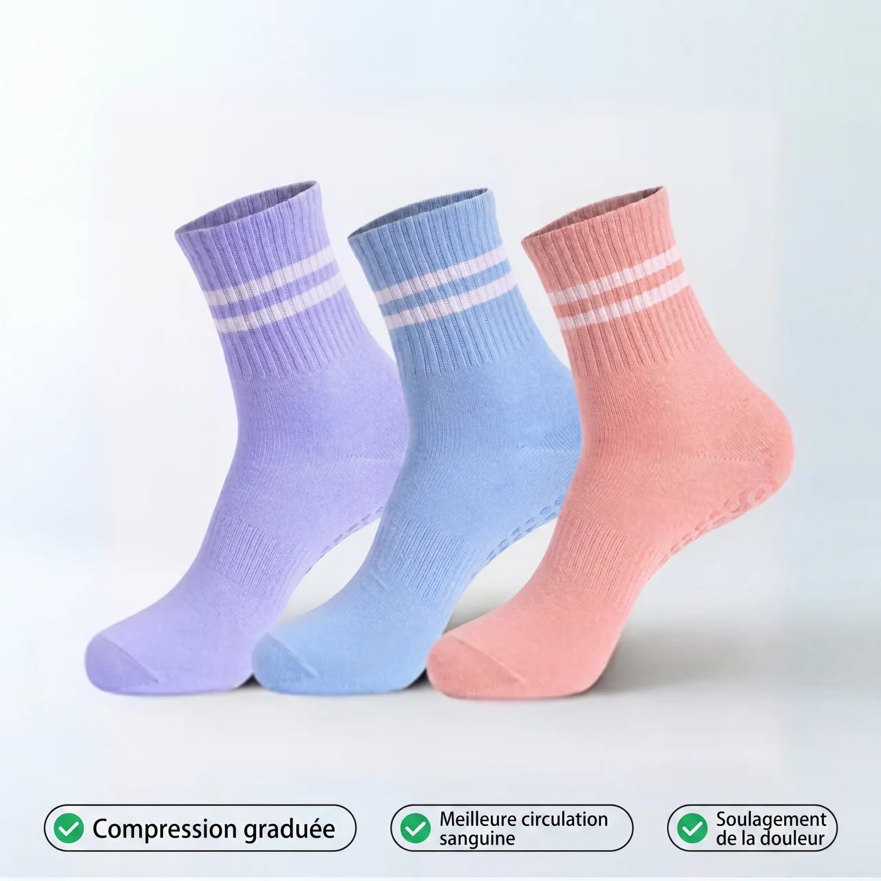 1 Paar bunte 3D-Kompressionssocken
