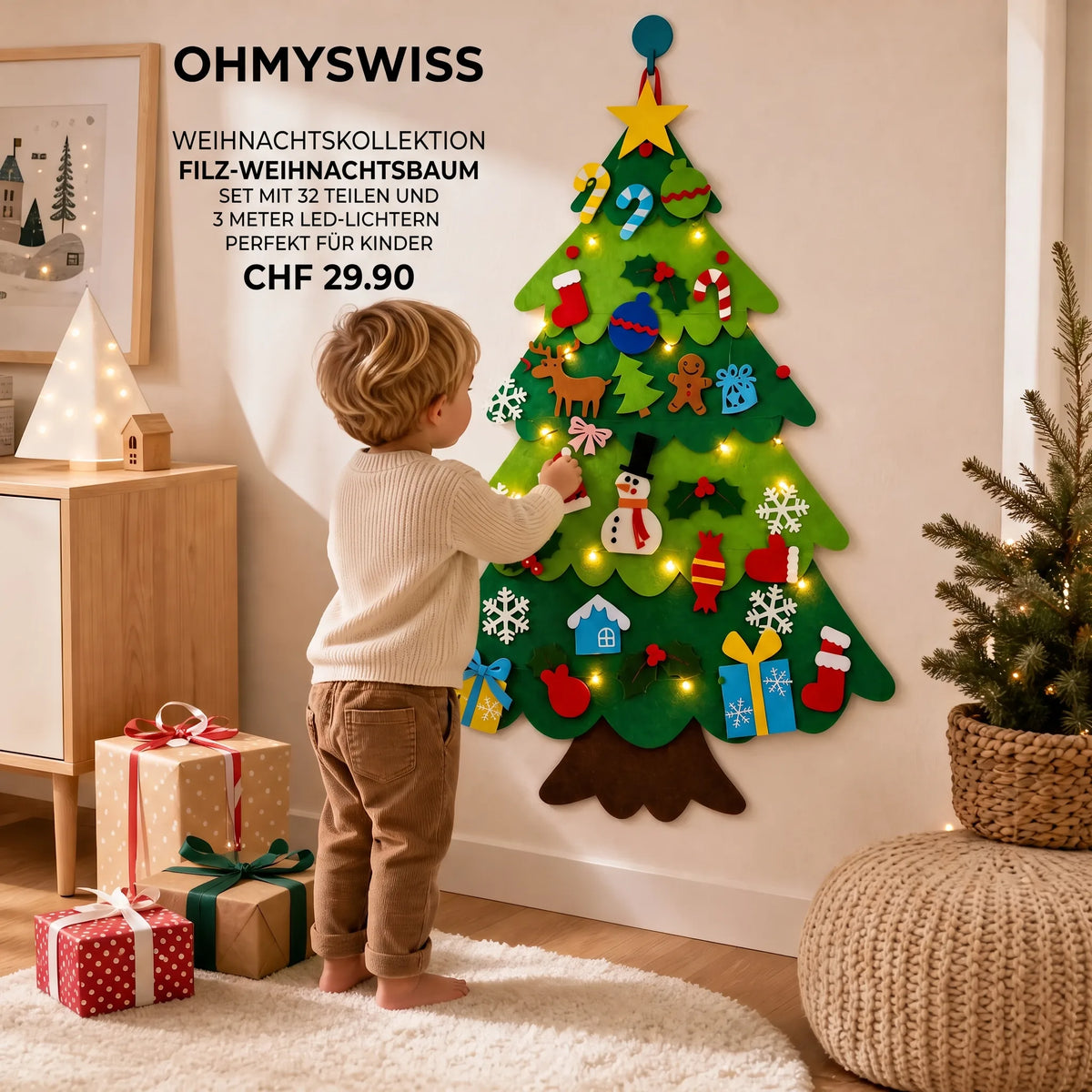 Montessori-Filz-Weihnachtsbaum von OHMYSWISS