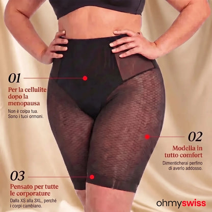 Pantaloncini trasparenti anticellulite 3D Ohmyswiss