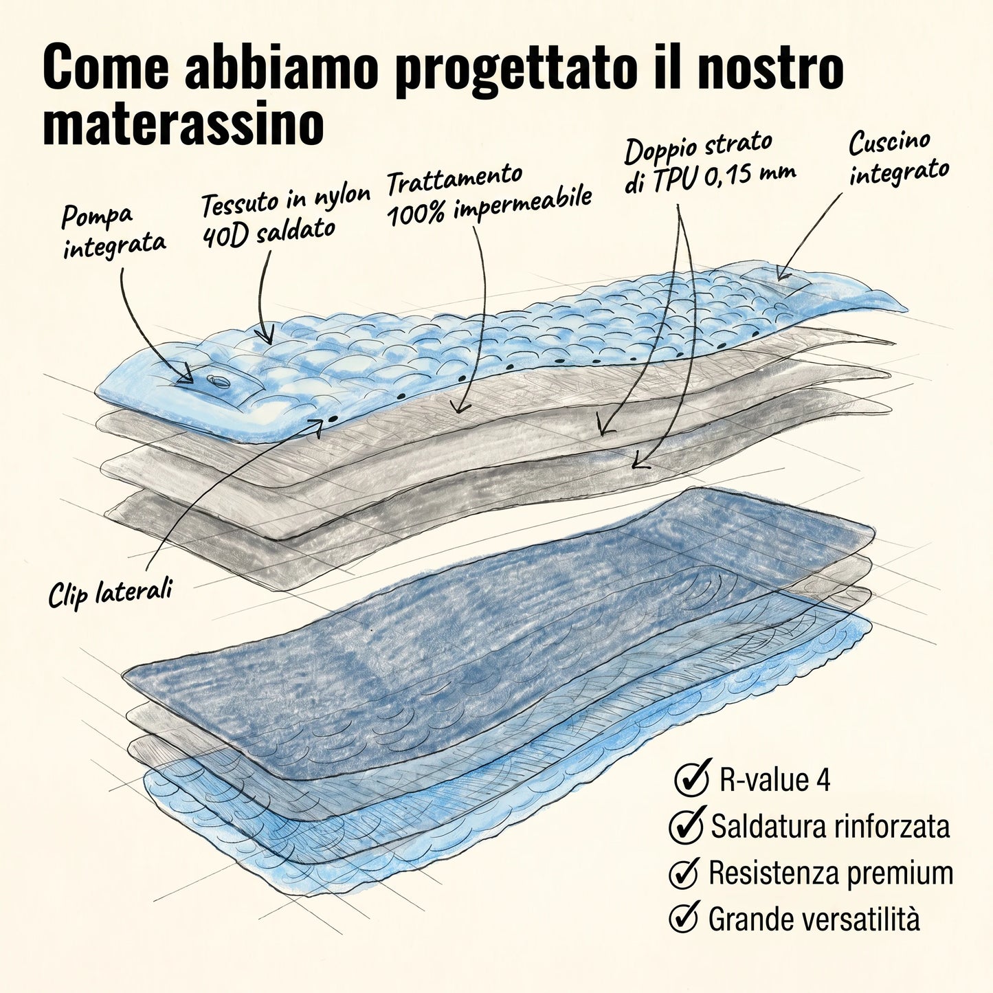 Materassino gonfiabile Ohmyswiss