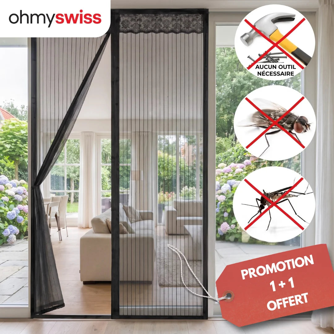Moustiquaire magnétique pour porte Ohmyswiss