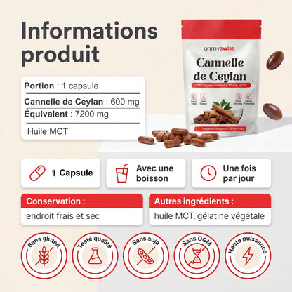 Cannella di Ceylon in capsule Ohmyswiss