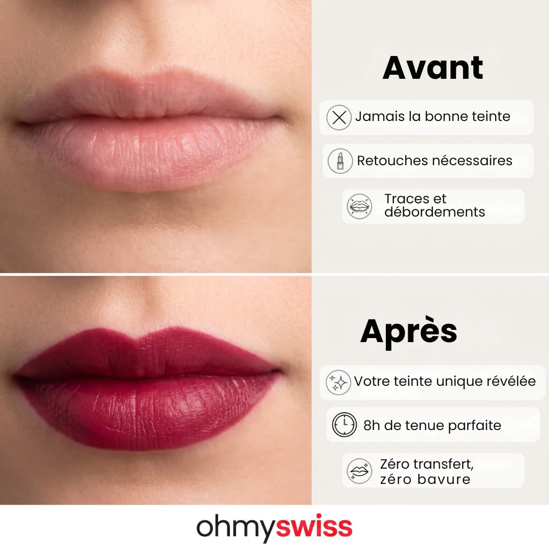 Rouge à lèvres réactif au PH Ohmyswiss