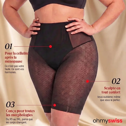 Short transparent 3D anti-cellulite Ohmyswiss
