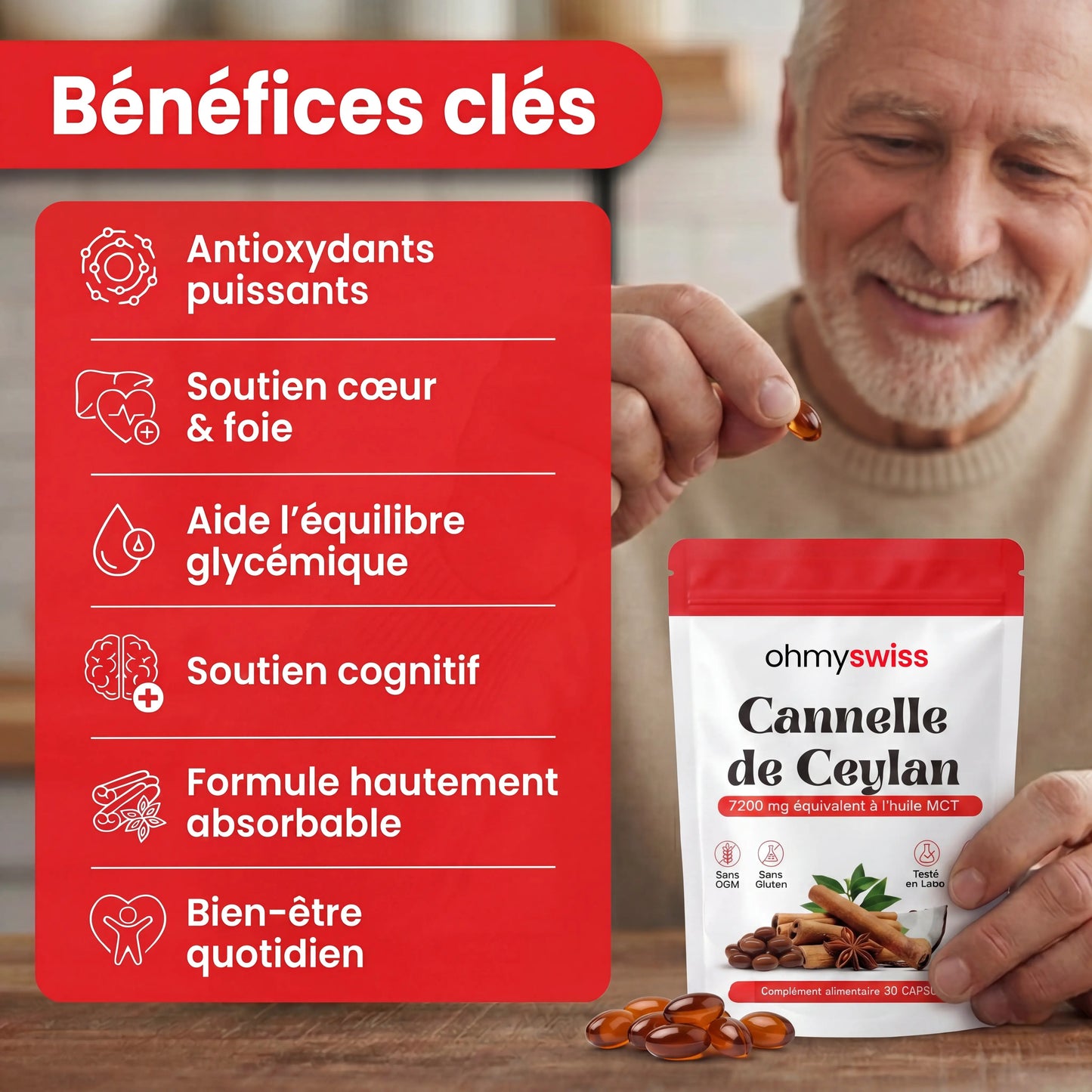 Cannella di Ceylon in capsule Ohmyswiss
