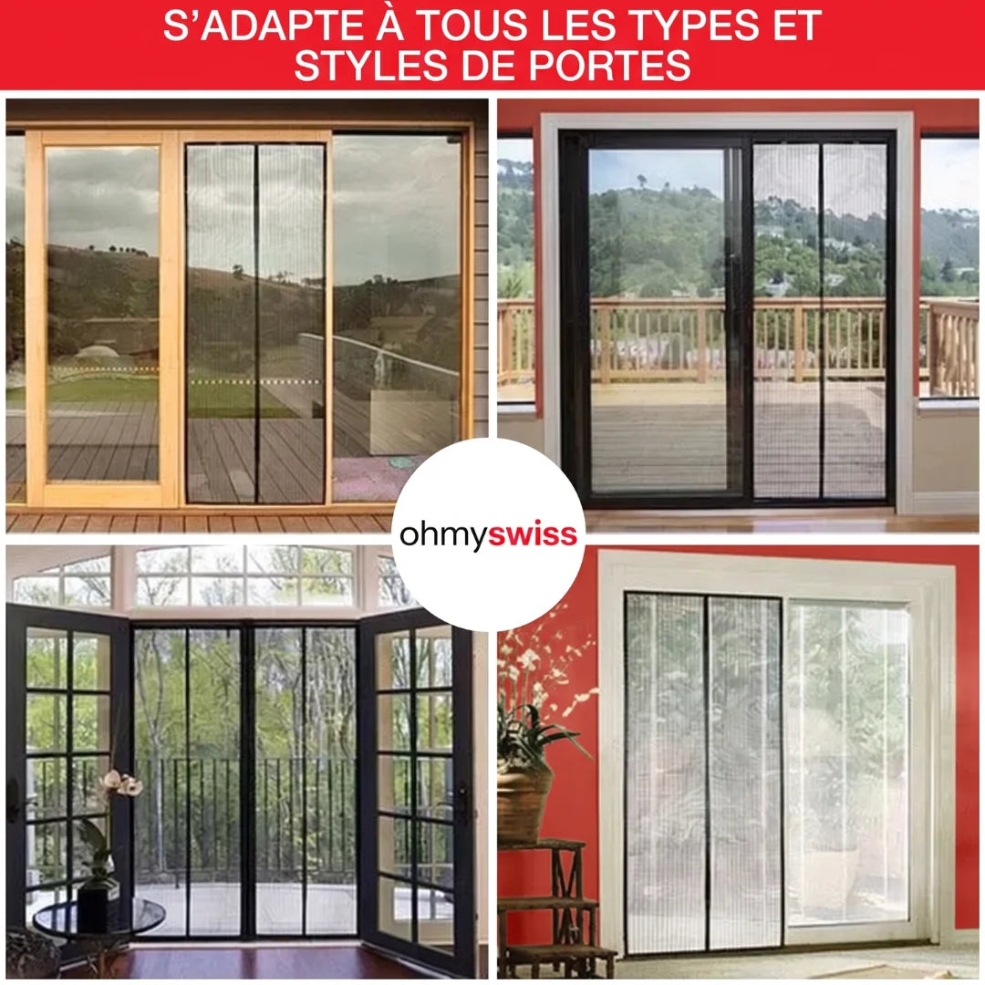 Moustiquaire magnétique pour porte Ohmyswiss