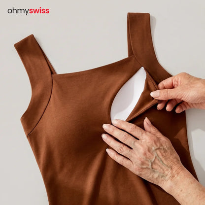 Figurformendes Tanktop mit integriertem BH von Ohmyswiss