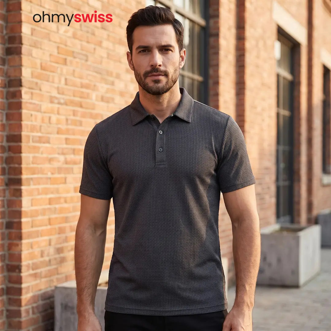 Polo da uomo ultra-comoda Ohmyswiss