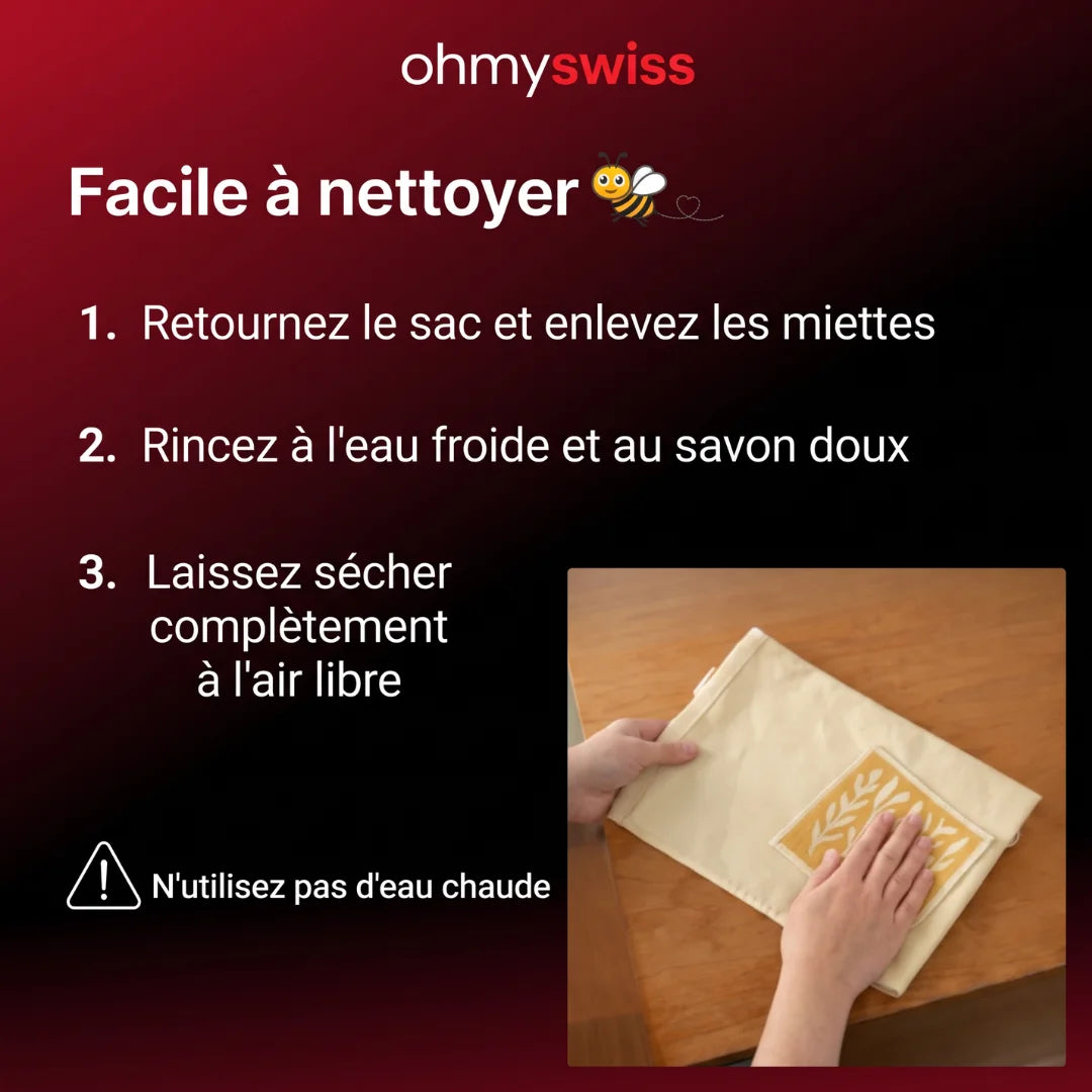 Sac à pain en cire d'abeille Ohmyswiss