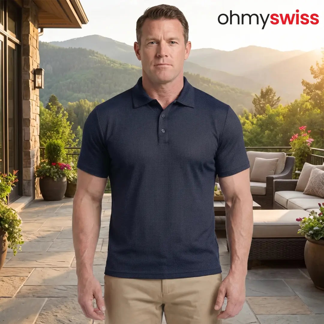 Polo da uomo ultra-comoda Ohmyswiss