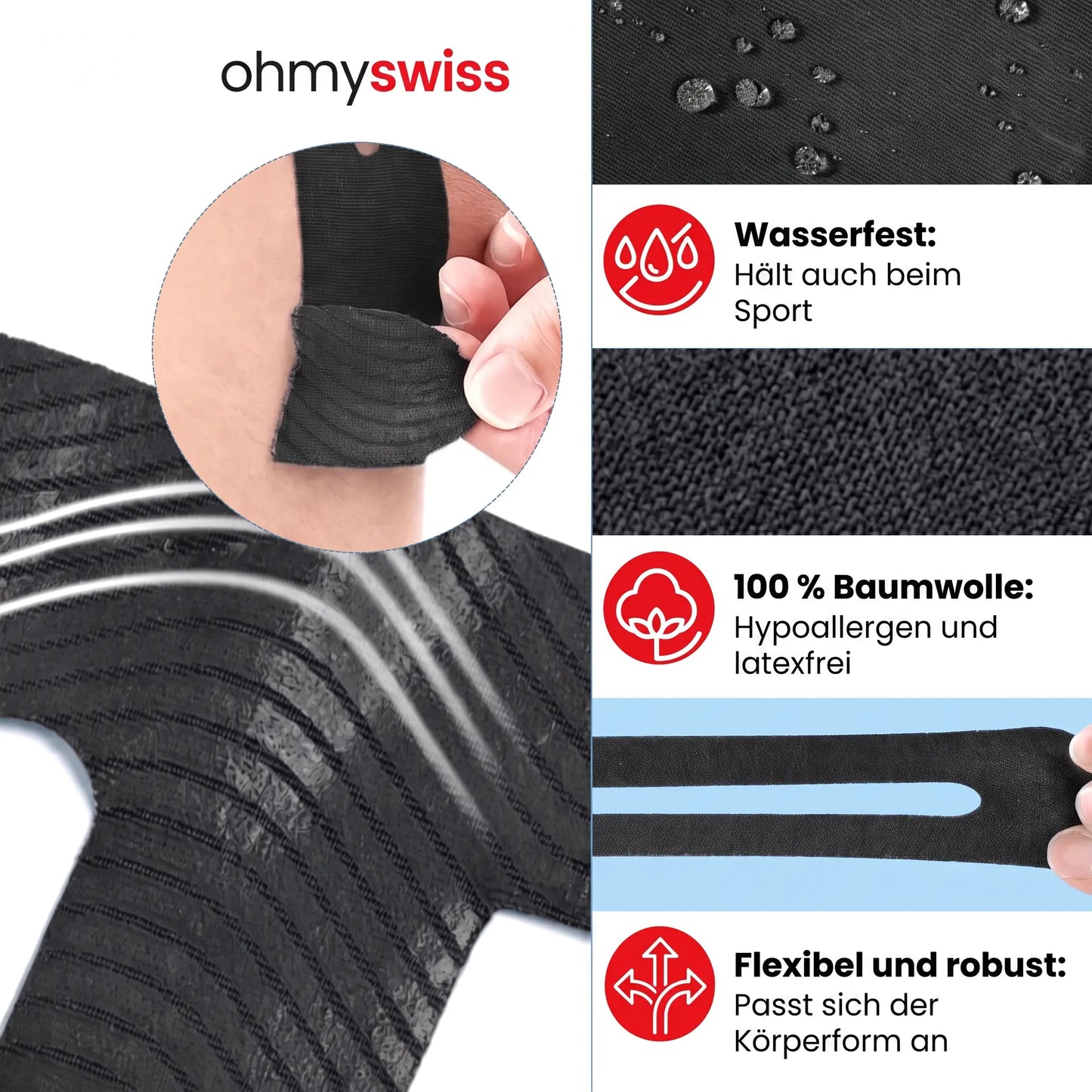 Ohmyswiss Fascia per il ginocchio