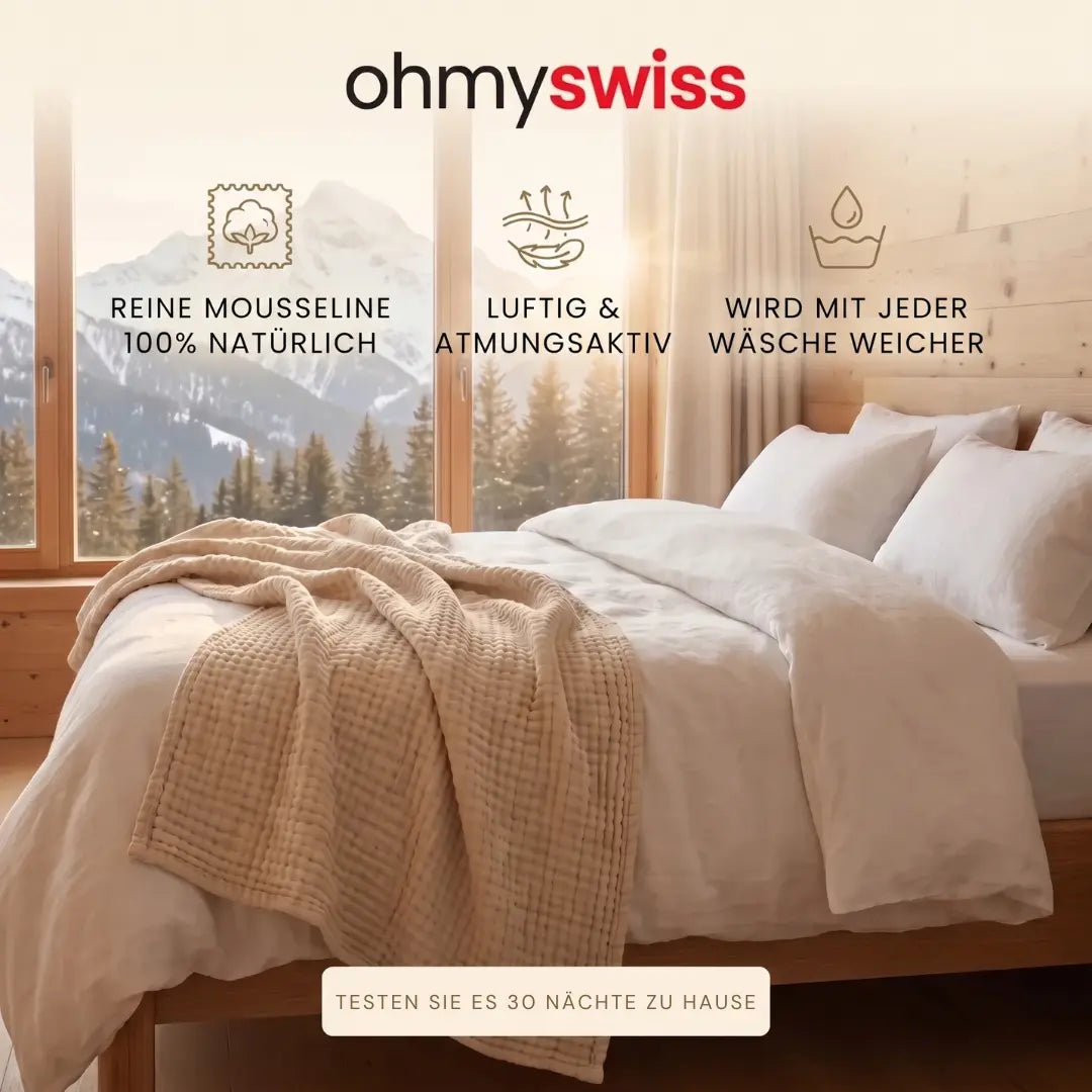 Baumwollmusselin-Decke von Ohmyswiss