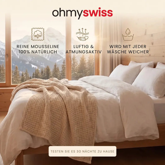 Baumwollmusselin-Decke von Ohmyswiss
