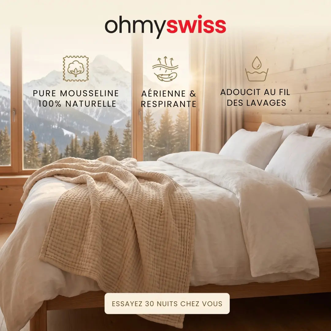 Baumwoll-Musselin-Decke von Ohmyswiss