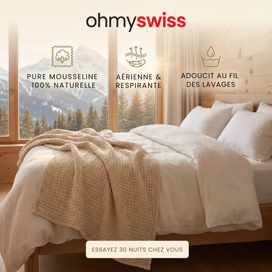Baumwoll-Musselin-Decke von Ohmyswiss