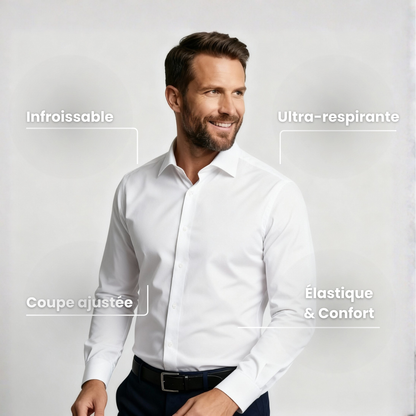 Chemise Infroissable Ajustée OhMySwiss™