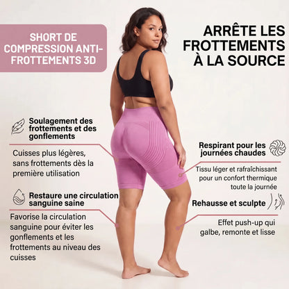 Leggings corti 3D anti-sfregamento