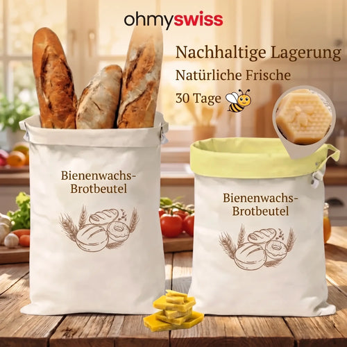 Ohmyswiss Bienenwachs-Brotbeutel