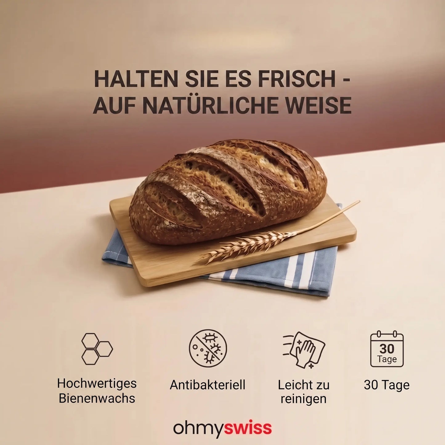 Ohmyswiss Bienenwachs-Brotbeutel