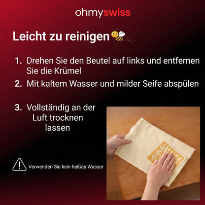 Ohmyswiss Bienenwachs-Brotbeutel