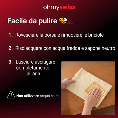 Sacca per il pane in cera d'api Ohmyswiss