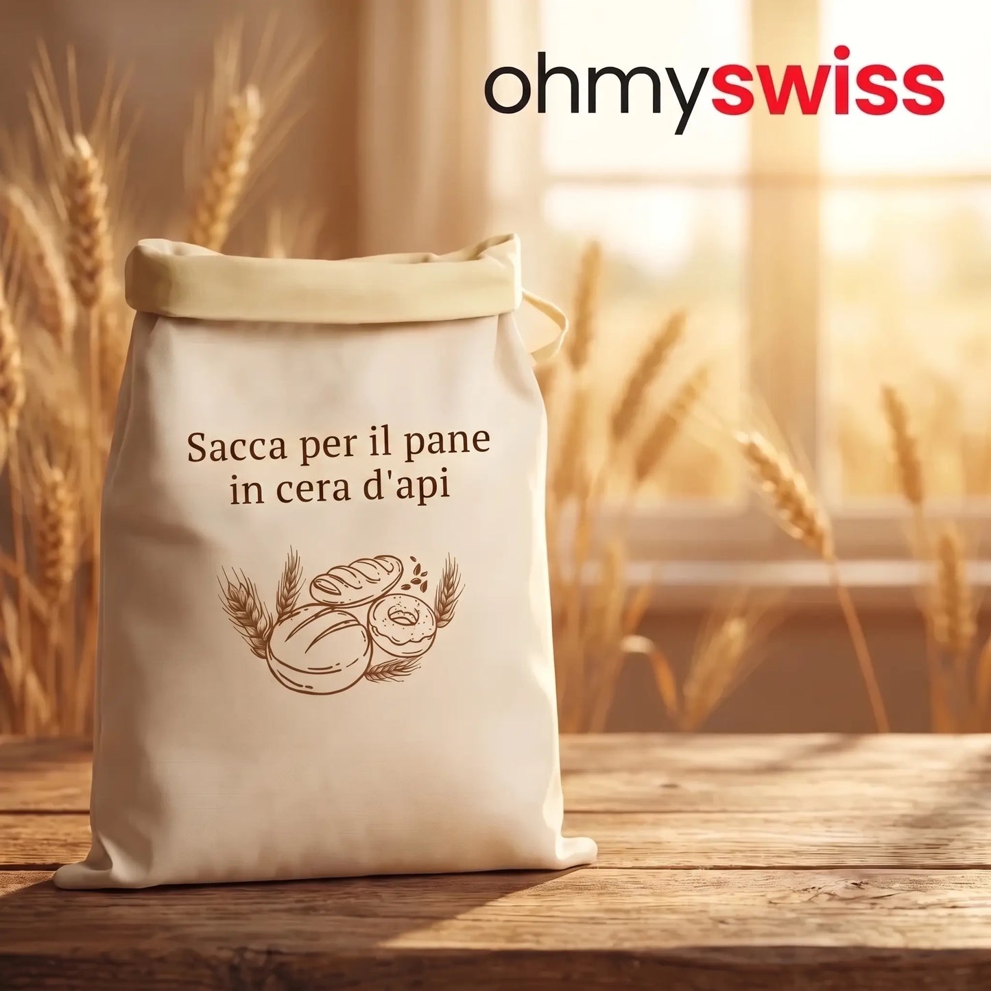 Sacca per il pane in cera d'api Ohmyswiss