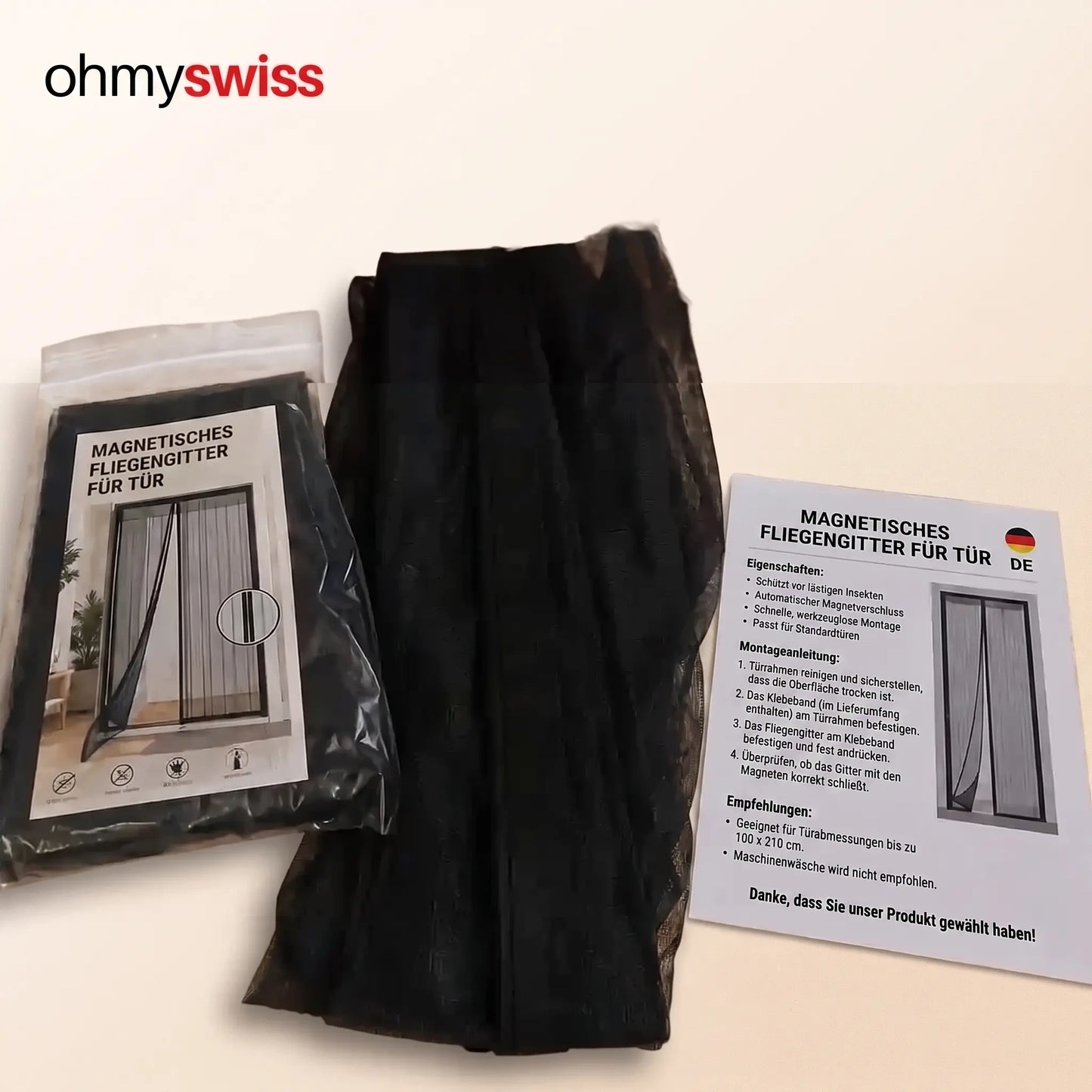 Ohmyswiss Magnetisches Fliegengitter für Türen