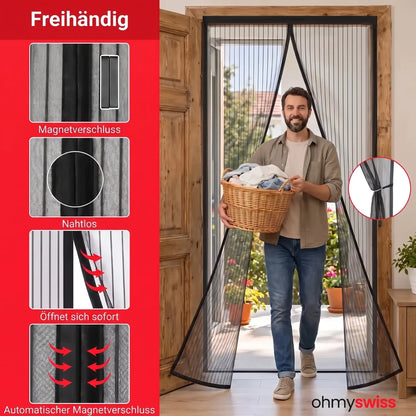Ohmyswiss Magnetisches Fliegengitter für Türen