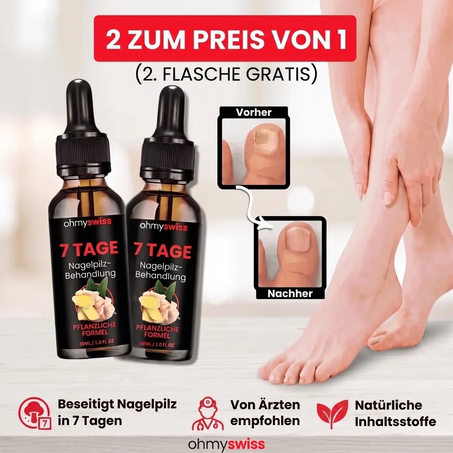 100% Natürliche Antipilz-Behandlung OhMySwiss