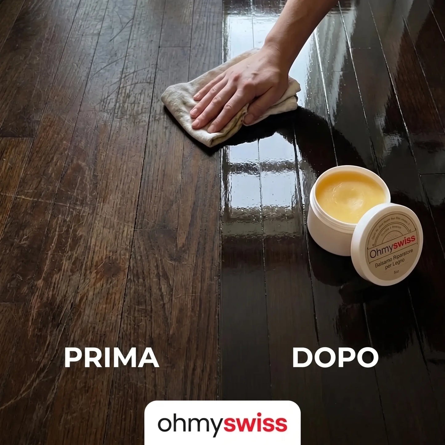 Balsamo riparatore per legno e pelle Ohmyswiss