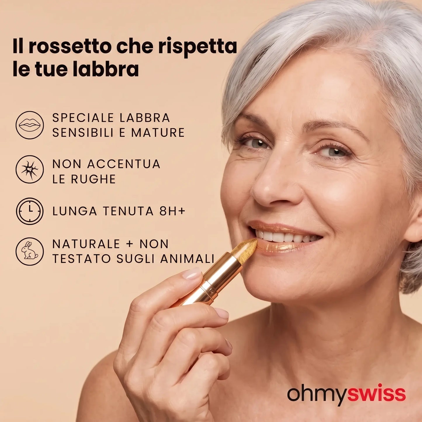 Rossetto reattivo al pH Ohmyswiss