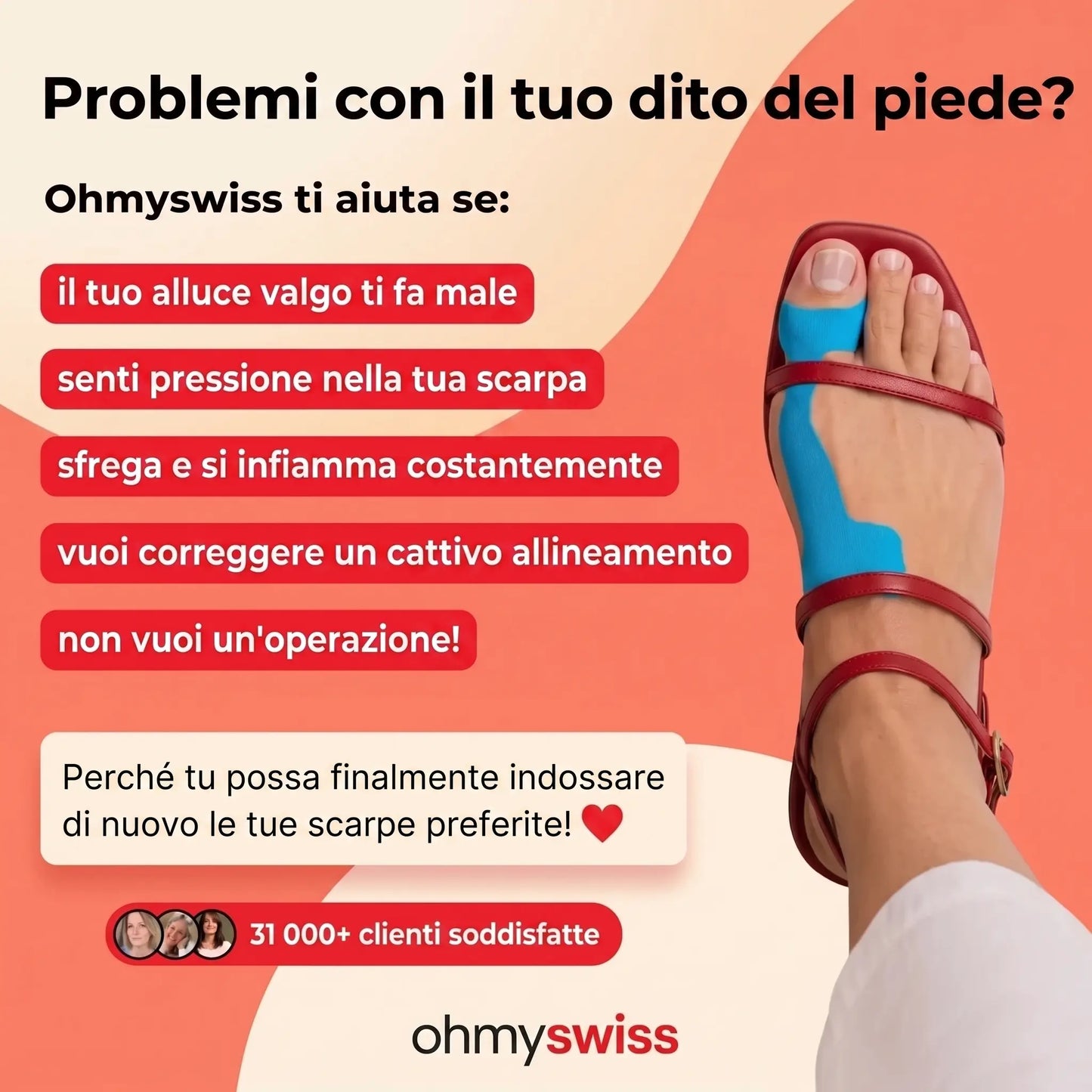 Ohmyswiss-Bandage bei Hallux valgus