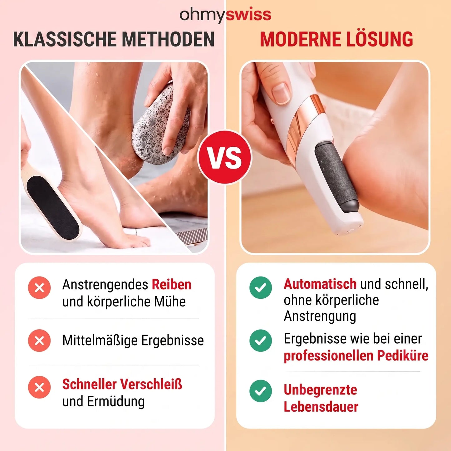 Ohmyswiss Elektrisches Pediküregerät