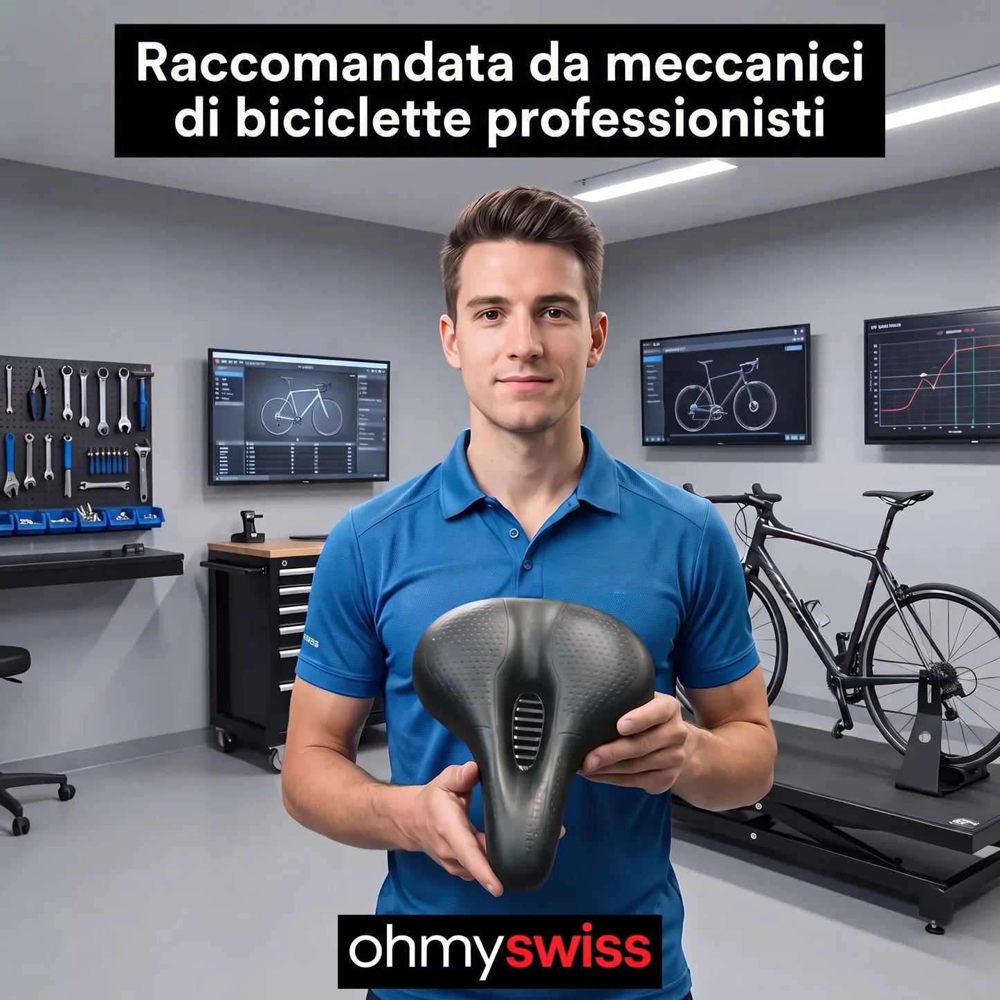Sella da bicicletta 2.0 Ohmyswiss