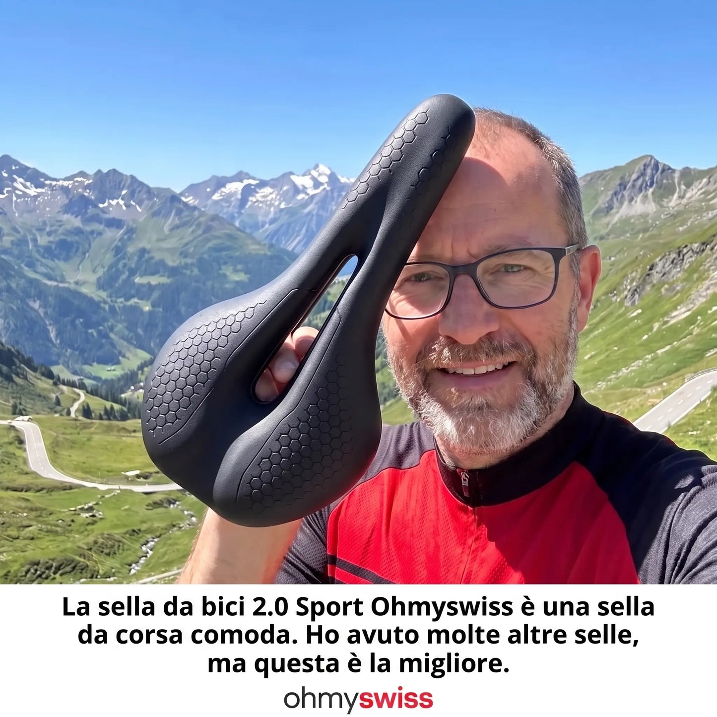 Sella da bicicletta 2.0 Ohmyswiss