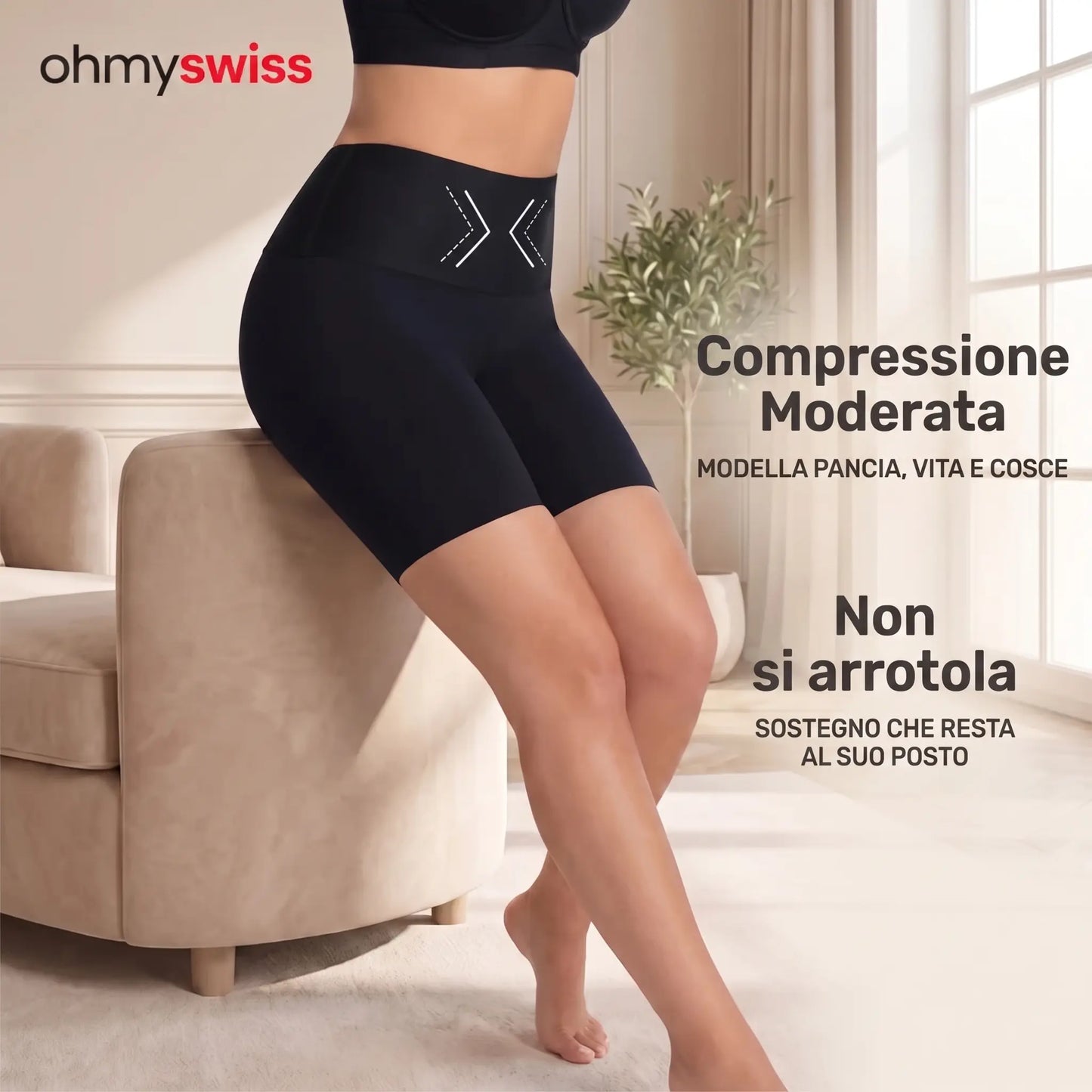 Pantaloncini modellanti senza cuciture Ohmyswiss