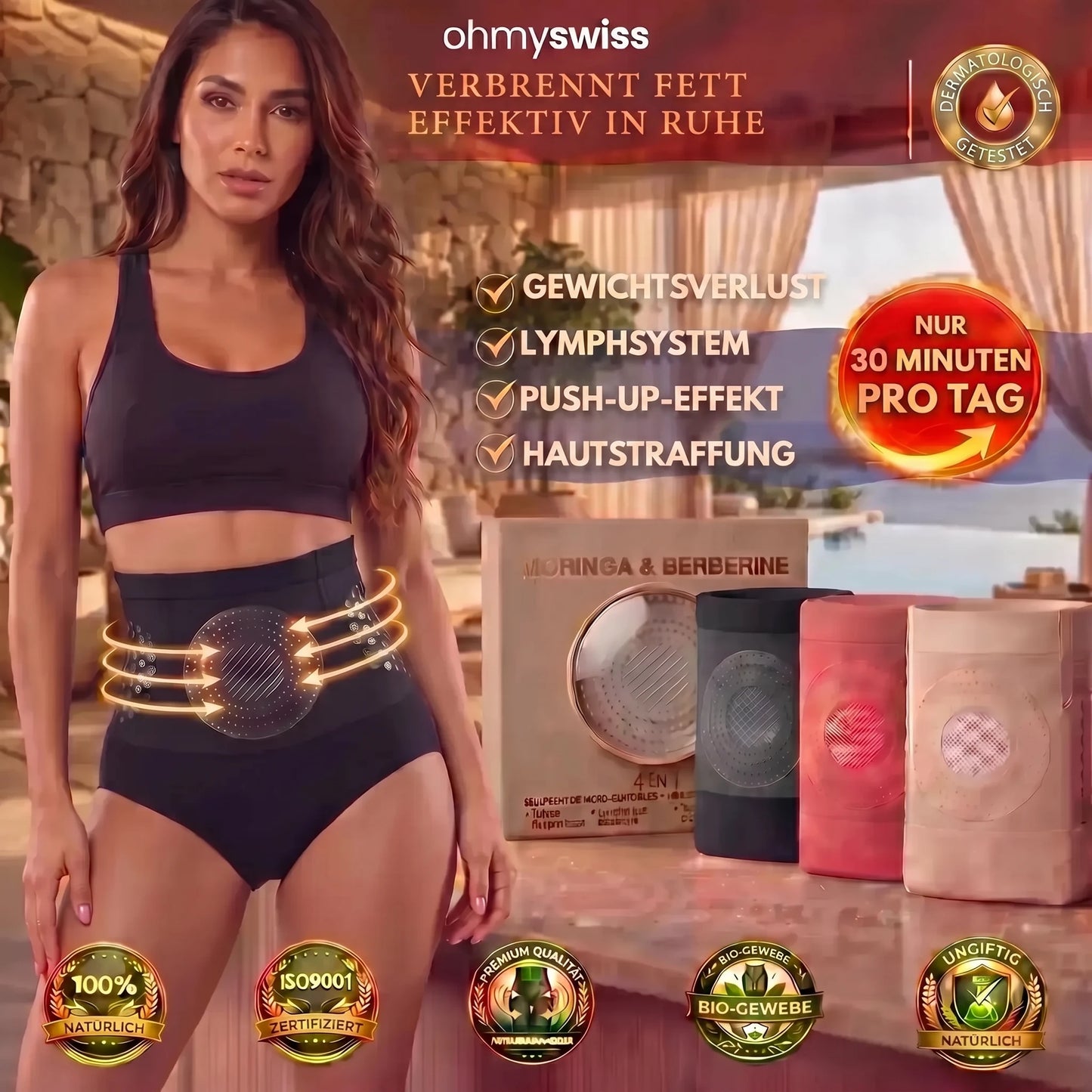 Pantaloncini modellanti brucia-grassi Ohmyswiss