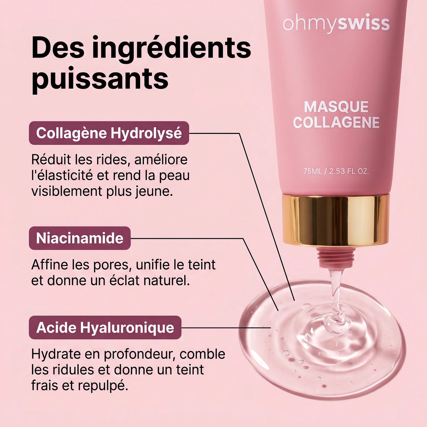Bio-Kollagen-Maske + Pinsel von Ohmyswiss