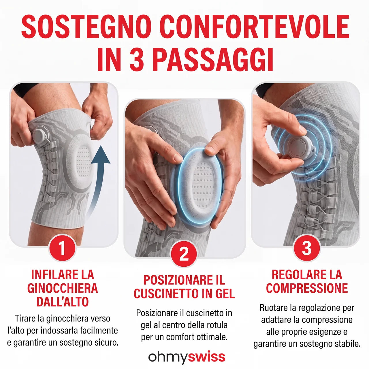 Ginocchiera di Supporto Ohmyswiss