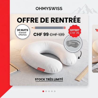 Coussin Ergonomique en U XXL OHMYSWISS