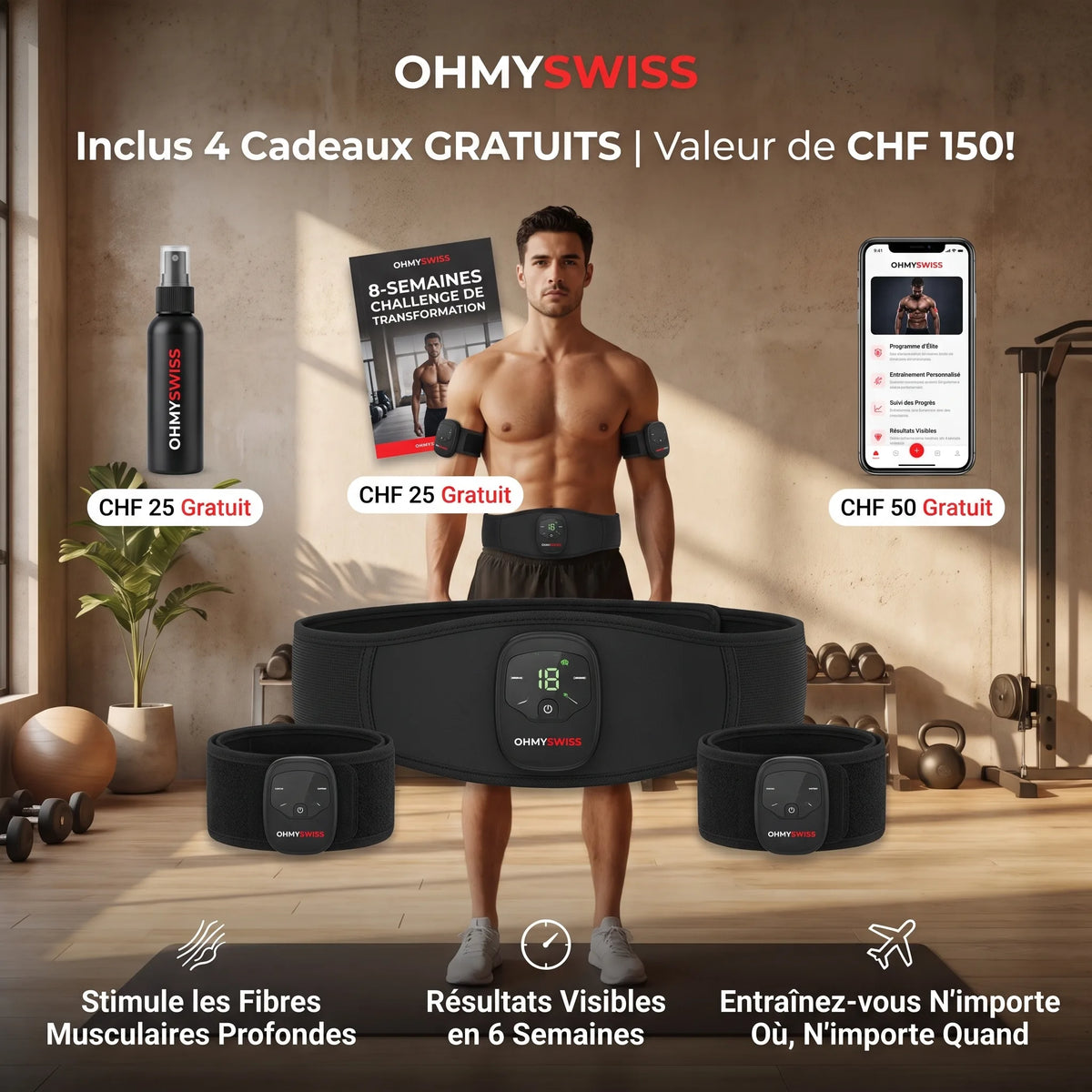 Stimulateur Musculaire EMS NextGen OHMYSWISS