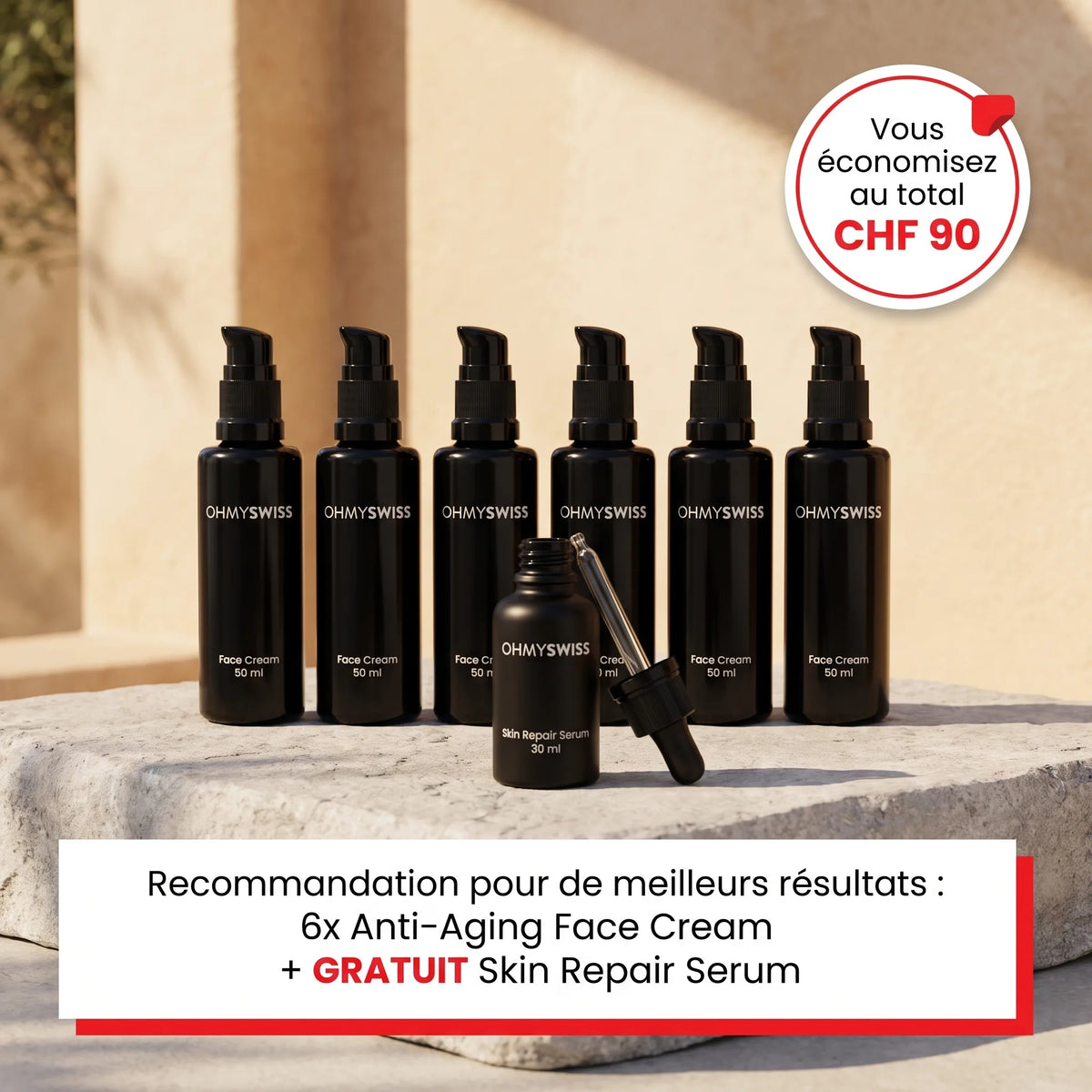 Crème Visage Anti-Âge Homme OHMYSWISS
