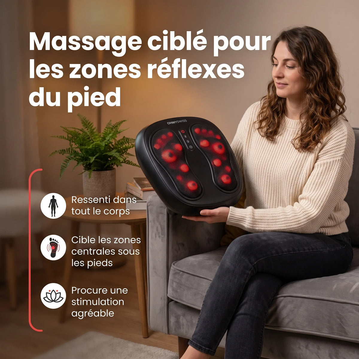 Fodlux Pro – Masseur de Pieds Chauffant OHMYSWISS