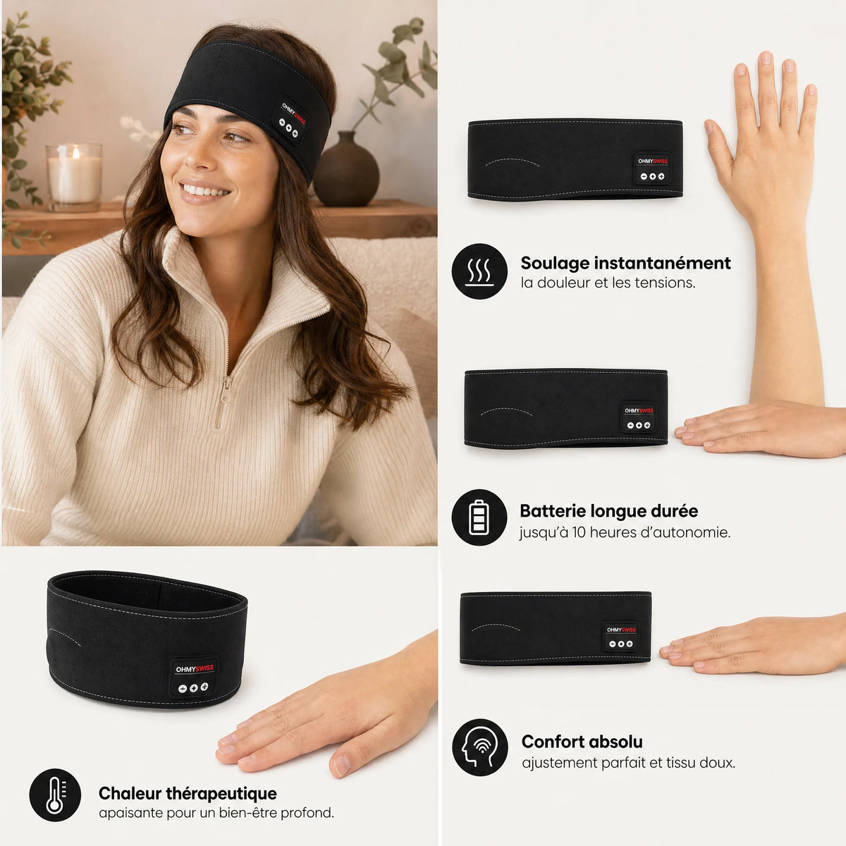 OHMYSWISS Bluetooth-Kopfband für den Skisport