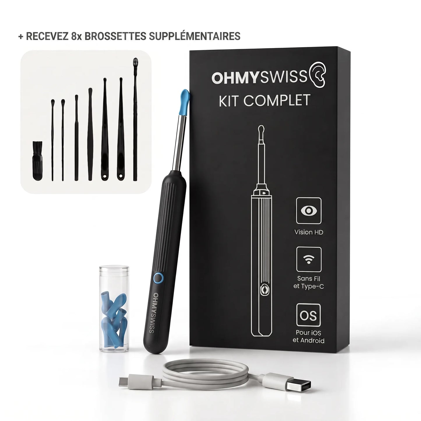 Intelligenter HD-Ohrreiniger von OHMYSWISS
