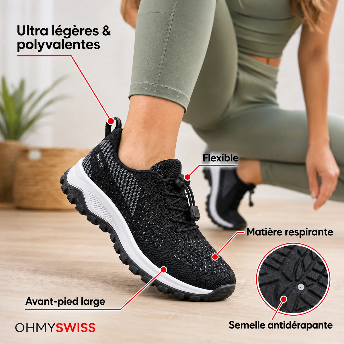 AmpliSoft™ – Bequeme Sneaker für geschwollene und breite Füße von OHMYSWISS