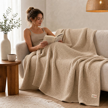 Coperta in mussola 100% cotone – Douceur Nuage OHMYSWISS