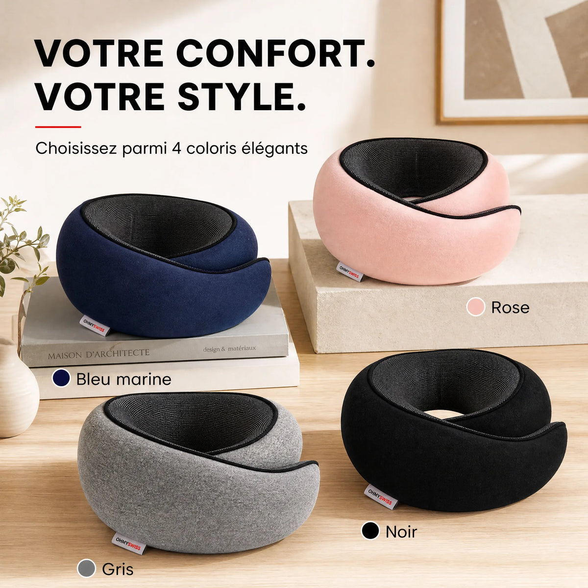 Nappy™ – Il cuscino da viaggio ergonomico OHMYSWISS